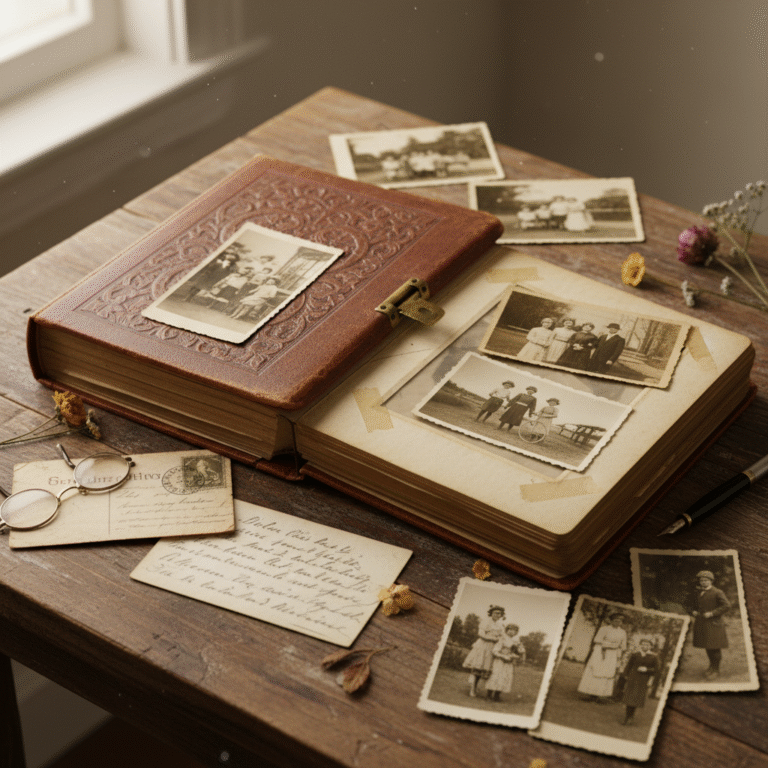 apprenez à créer un album de photographies anciennes commentées pour préserver vos souvenirs et partager vos histoires familiales avec des annotations détaillées et personnalisées.