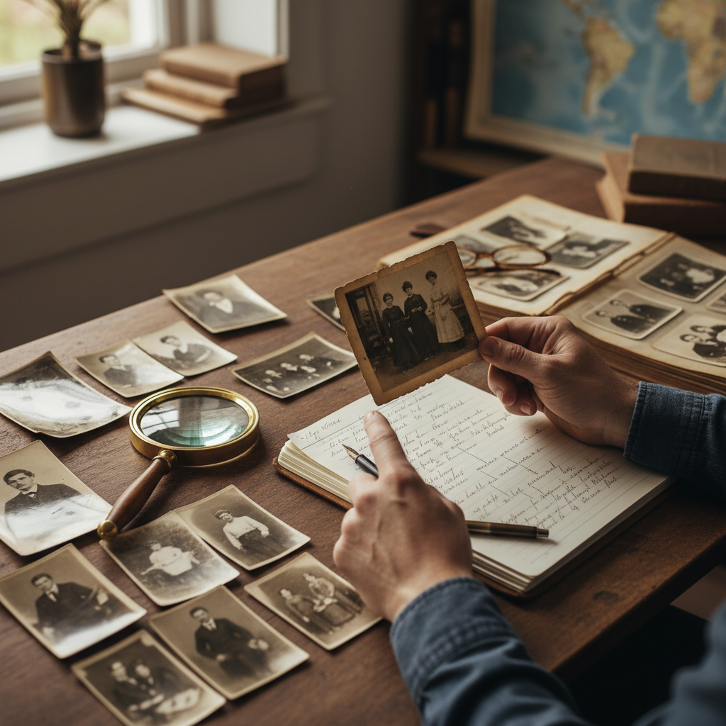 découvrez comment analyser les photographies anciennes pour retracer votre généalogie et dévoiler l'histoire de votre famille à travers chaque image.