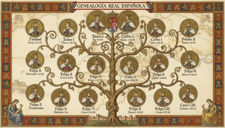 découvrez l'histoire fascinante et la généalogie détaillée des rois d'espagne, retraçant leurs origines et leurs lignées royales à travers les siècles.