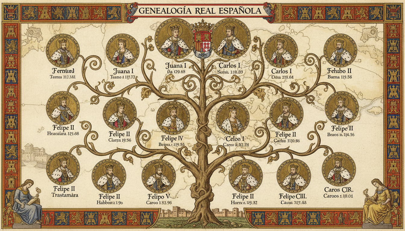 découvrez l'histoire fascinante et la généalogie détaillée des rois d'espagne, retraçant leurs origines et leurs lignées royales à travers les siècles.