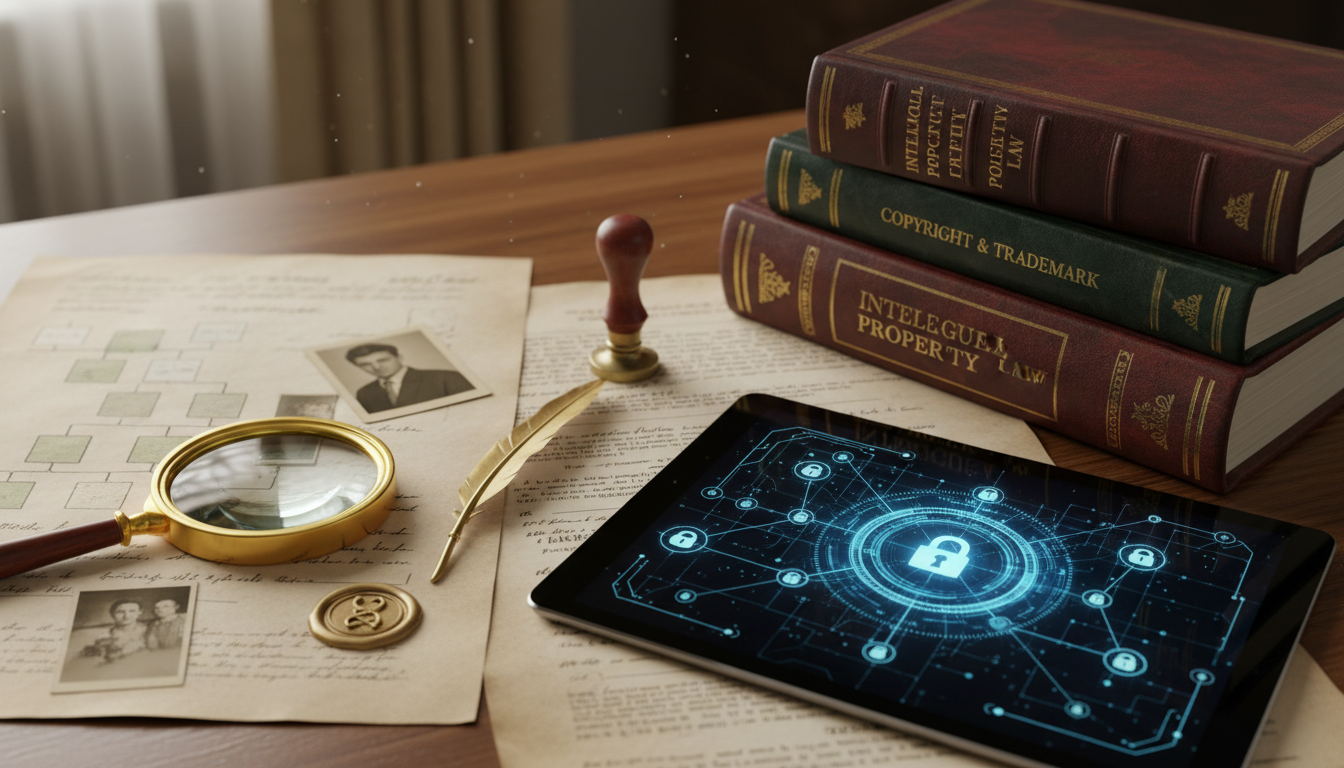 découvrez les droits de propriété intellectuelle appliqués à la généalogie, incluant la protection des documents, des données et des créations originales dans ce domaine.