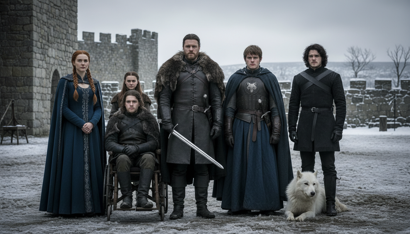 découvrez l'identité et les rôles des membres emblématiques de la famille stark de winterfell dans la série game of thrones.